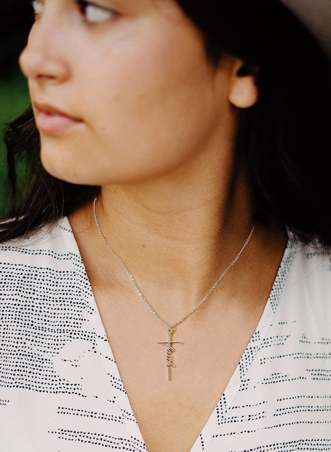 Lcherry Mom Cross Necklace for Women - Birthday Gifts for Mom, Religious Christian Jewelry Mother's Day Gifts for Women - Image 3